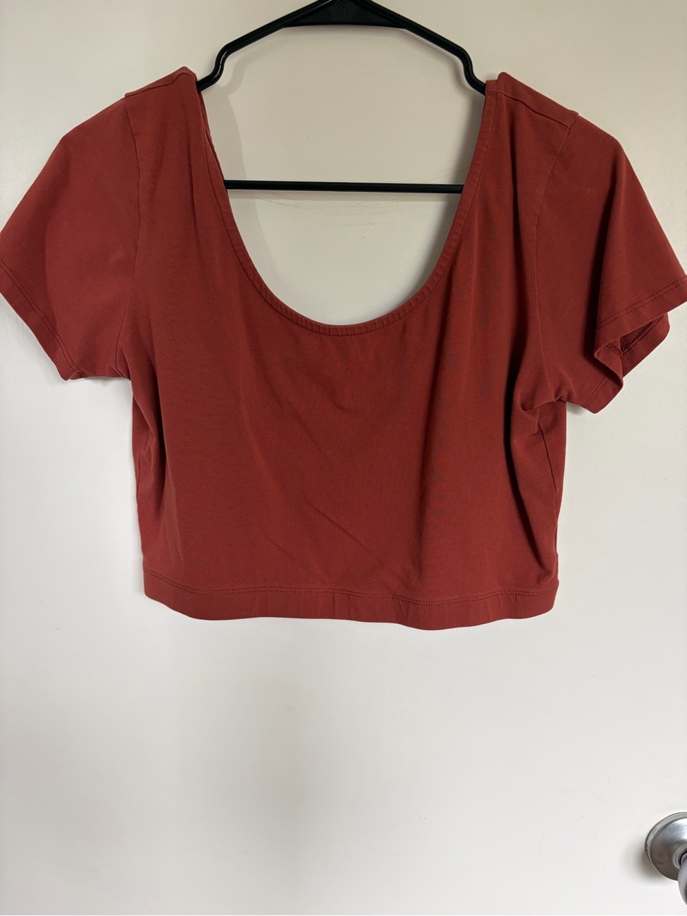 Abound Rust Scoop-Neck Crop Top